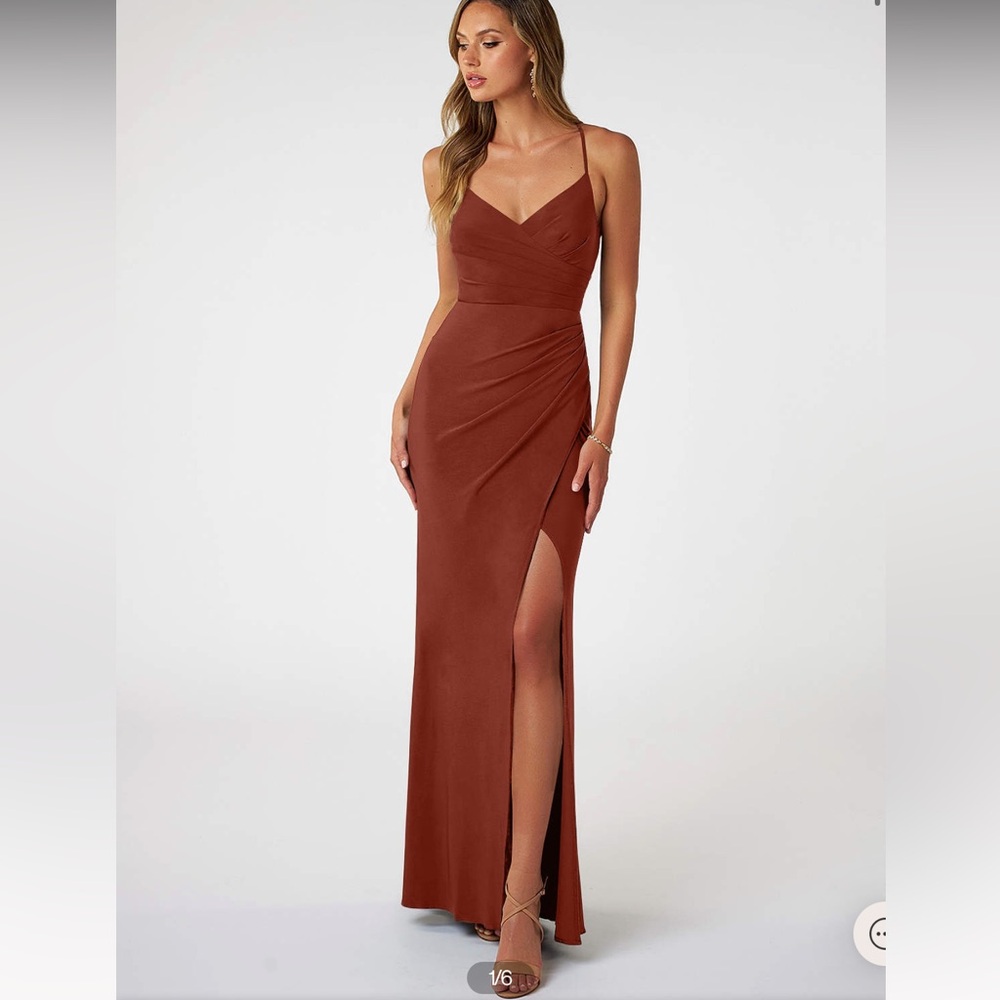 Azazie Sami Dress Terracotta